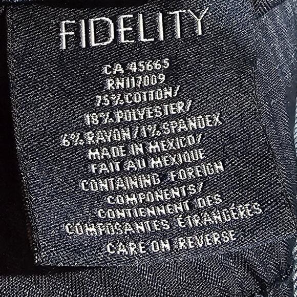 Fidelity Denim Jimmy Empirical Jeans – Dark Wash, Straight Leg, Soft Denim 35x30 - Picture 7 of 9